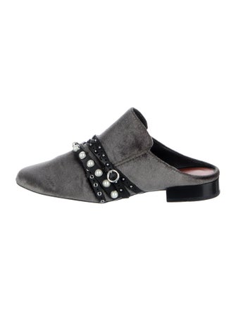 3.1 Phillip Lim Velvet Studded Accents Mules