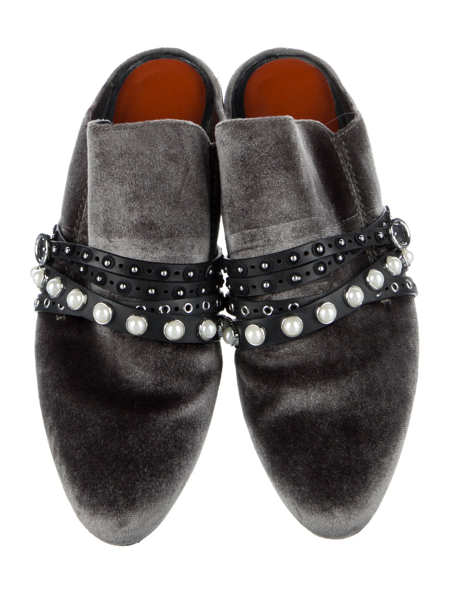 3.1 Phillip Lim Velvet Studded Accents Mules