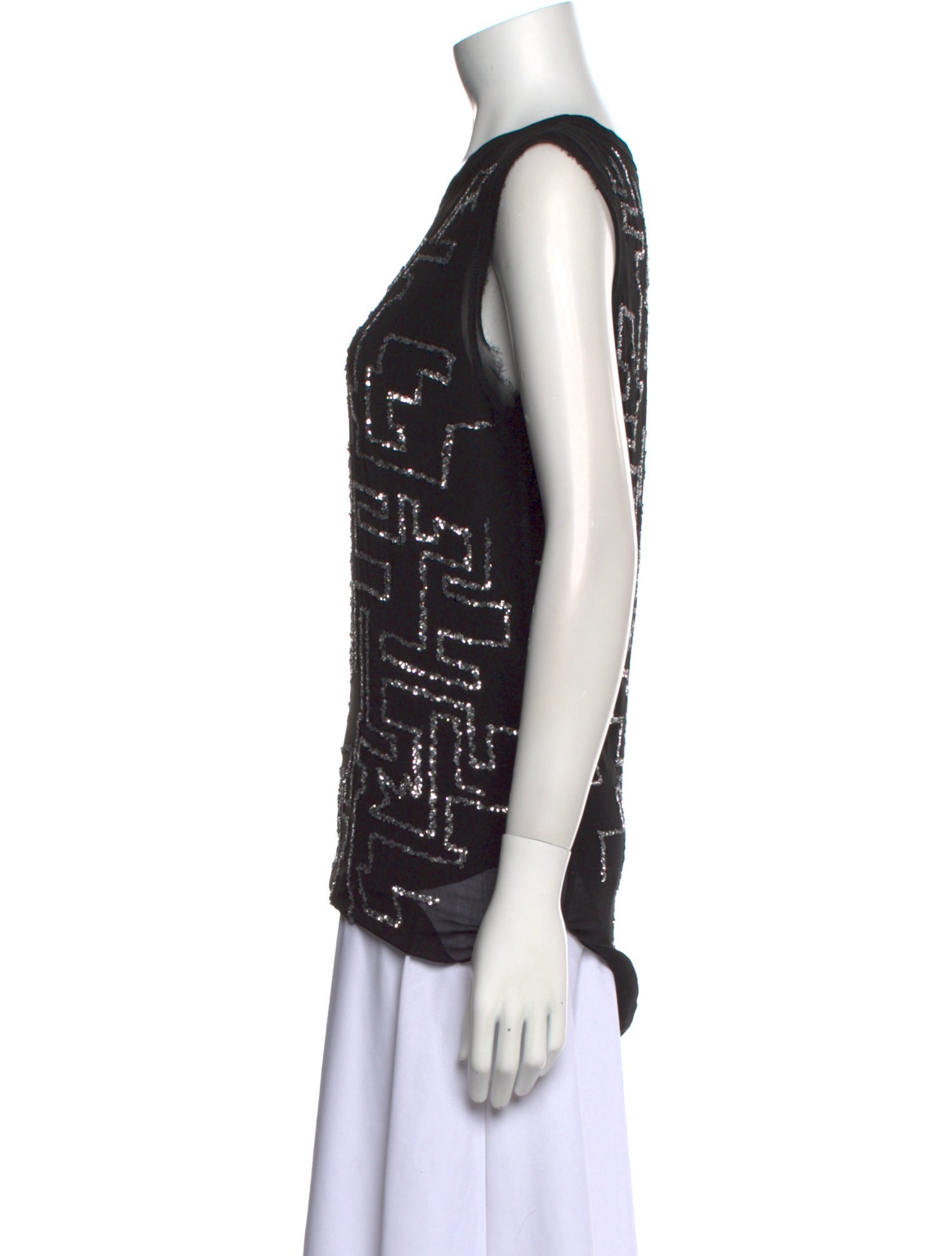 3.1 Phillip Lim Printed Scoop Neck Top