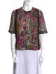3.1 Phillip Lim Floral Print Crew Neck Blouse
