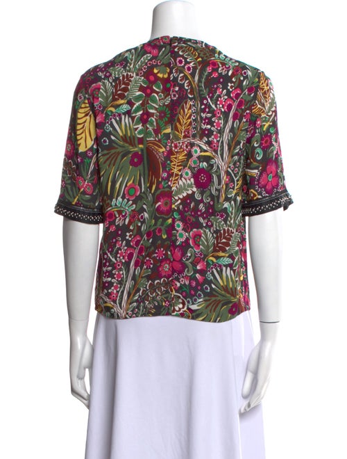 3.1 Phillip Lim Floral Print Crew Neck Blouse