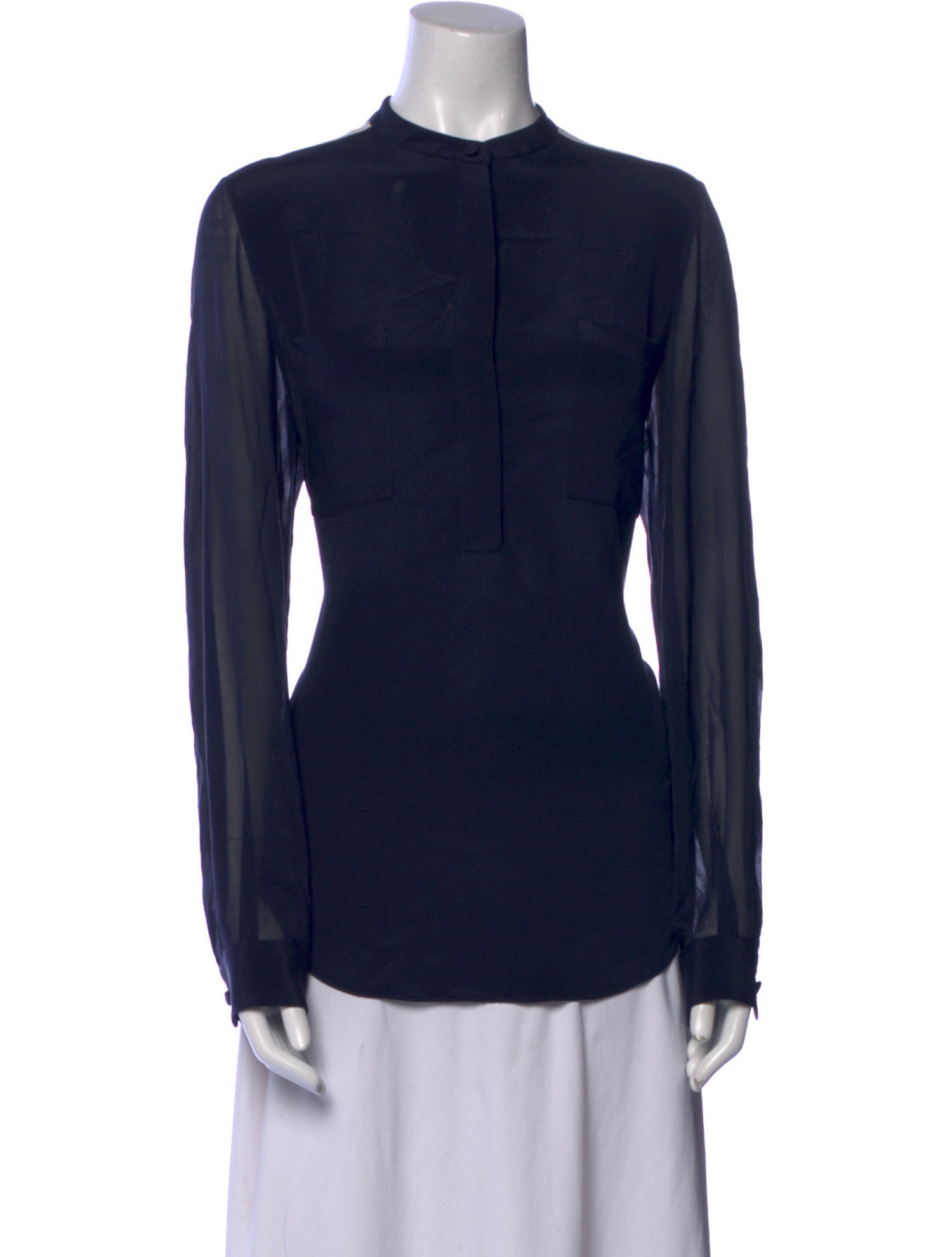 3.1 Phillip Lim Silk Mock Neck Top