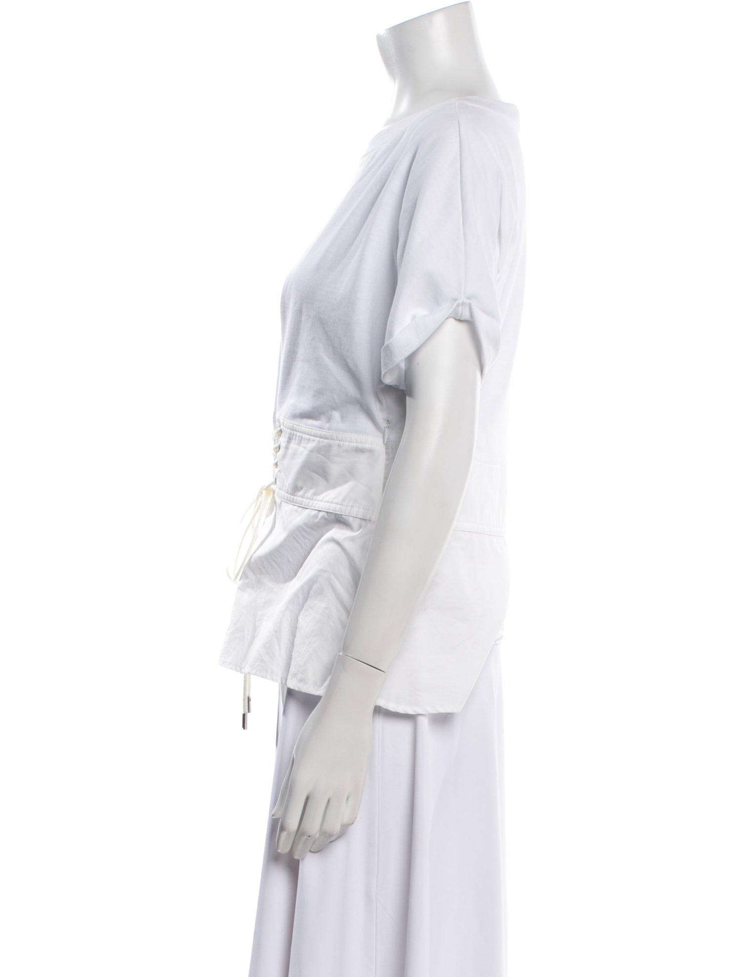 3.1 Phillip Lim Bateau Neckline Short Sleeve Top