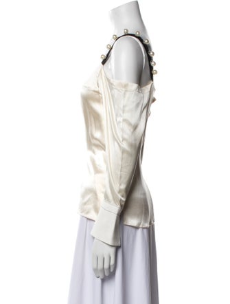 3.1 Phillip Lim Silk Square Neckline Blouse