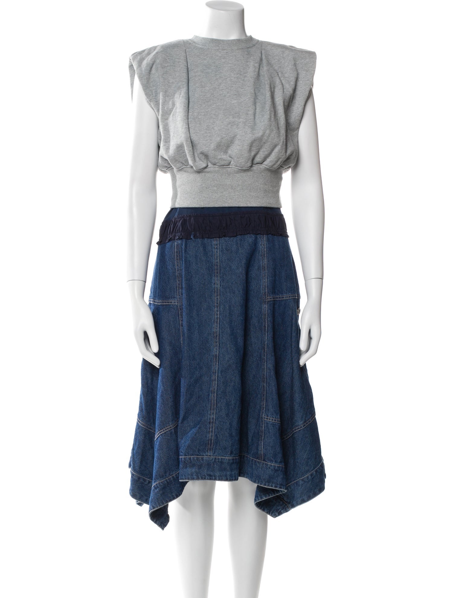 3.1 Phillip Lim Colorblock Pattern Midi Length Dress