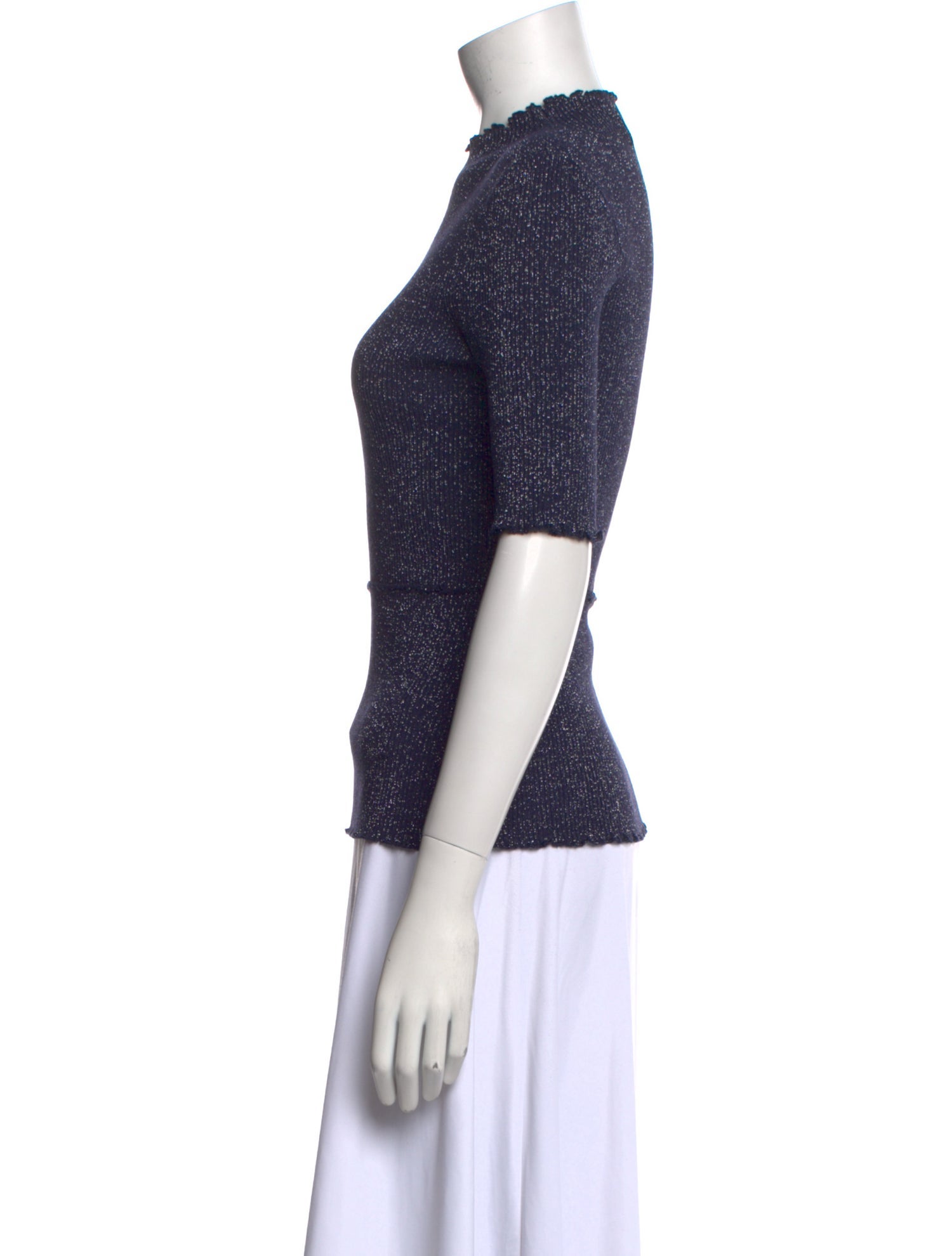 3.1 Phillip Lim Mock Neck Short Sleeve Top