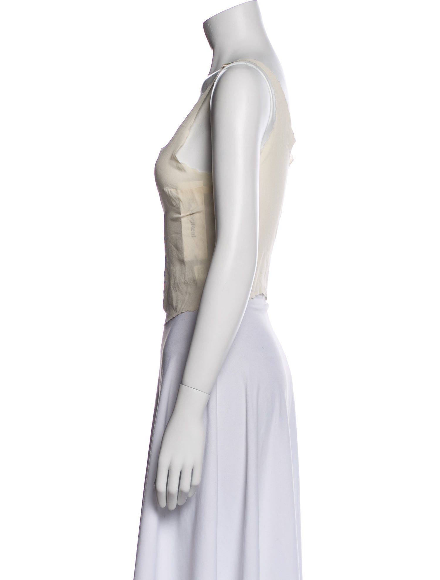 3.1 Phillip Lim Silk Scoop Neck Crop Top