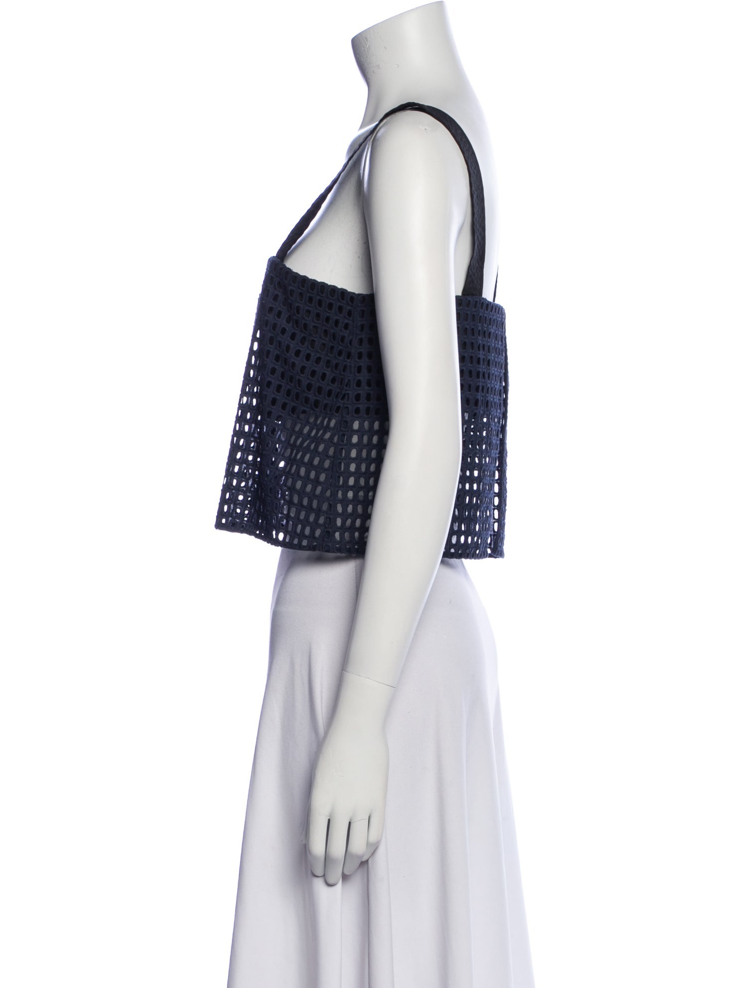 3.1 Phillip Lim Square Neckline Sleeveless Crop Top