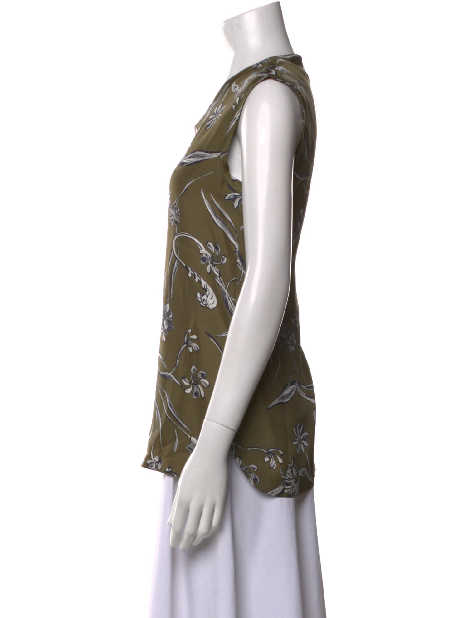 3.1 Phillip Lim Silk Floral Print Top