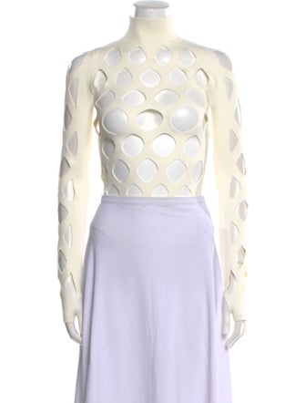 3.1 Phillip Lim Printed Mock Neck Crop Top