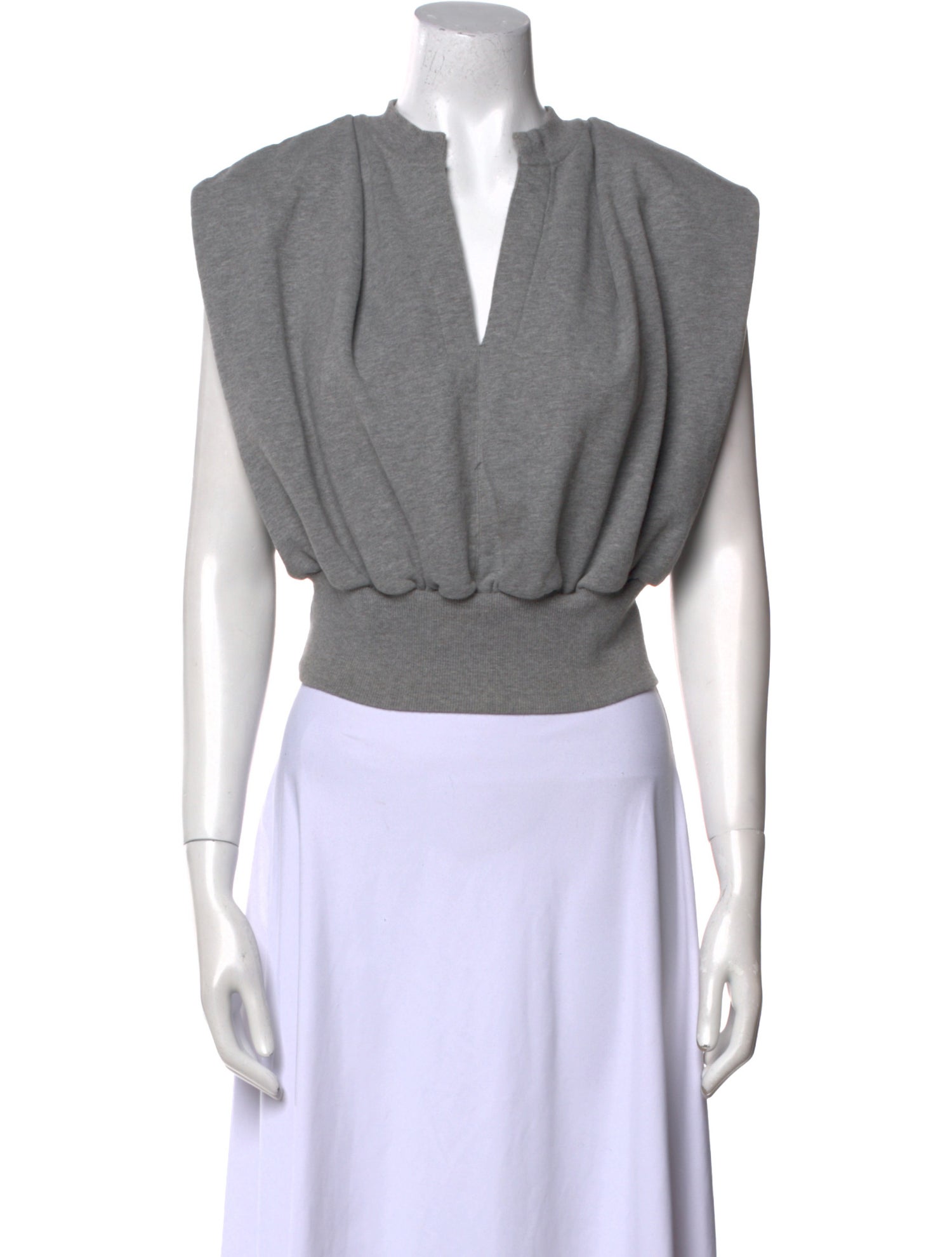 3.1 Phillip Lim V-Neck Short Sleeve Crop Top