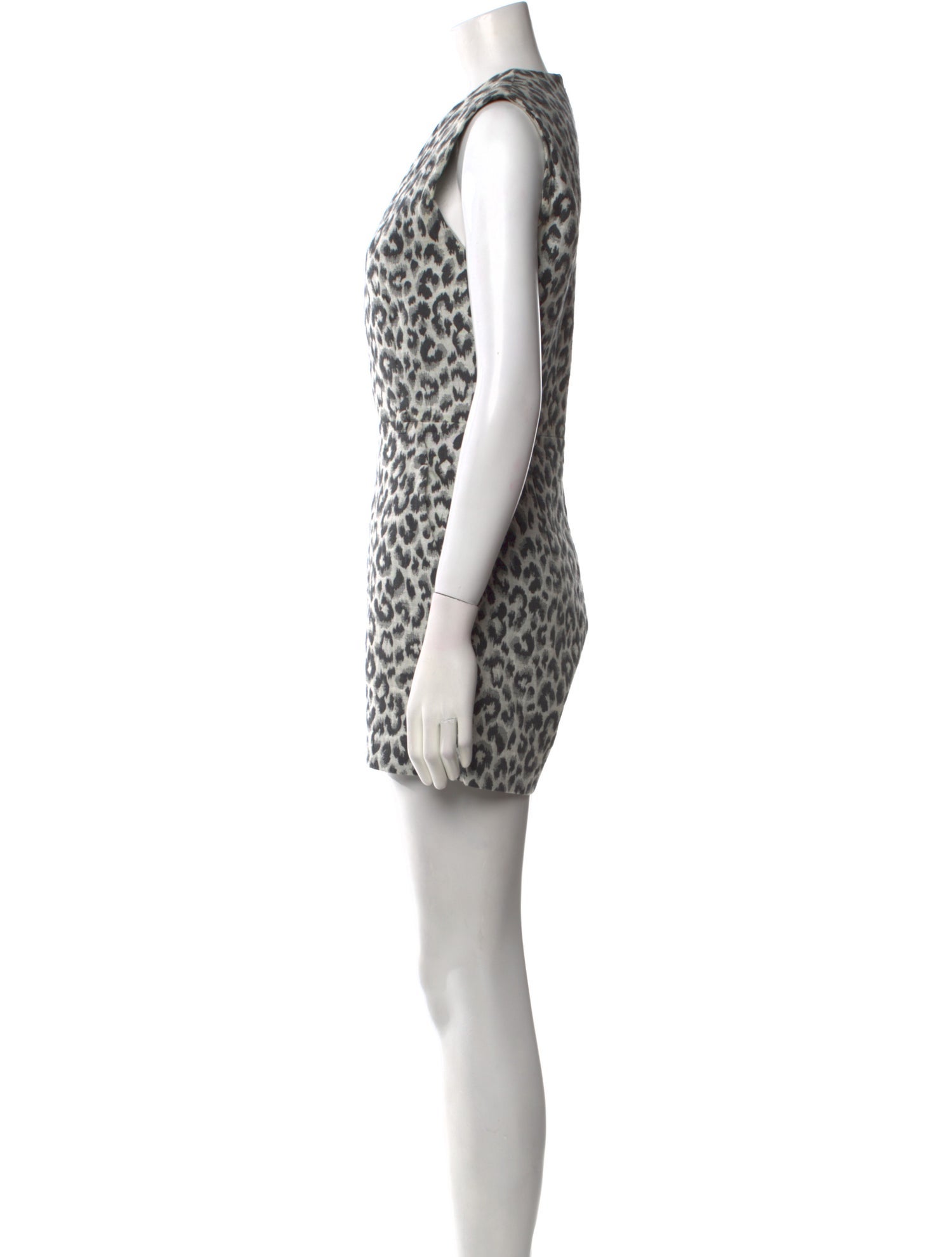 3.1 Phillip Lim Animal Print V-Neck Romper