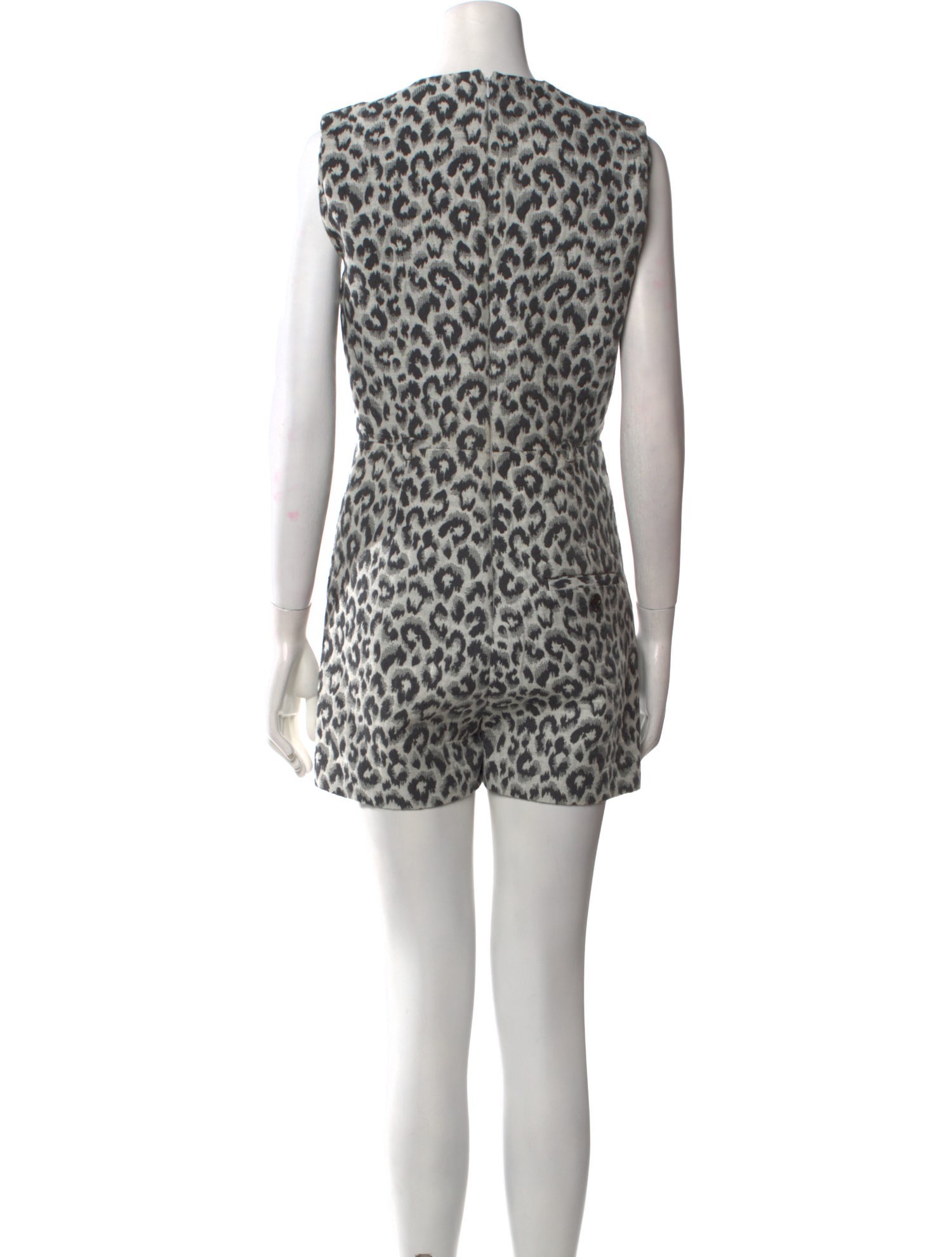 3.1 Phillip Lim Animal Print V-Neck Romper