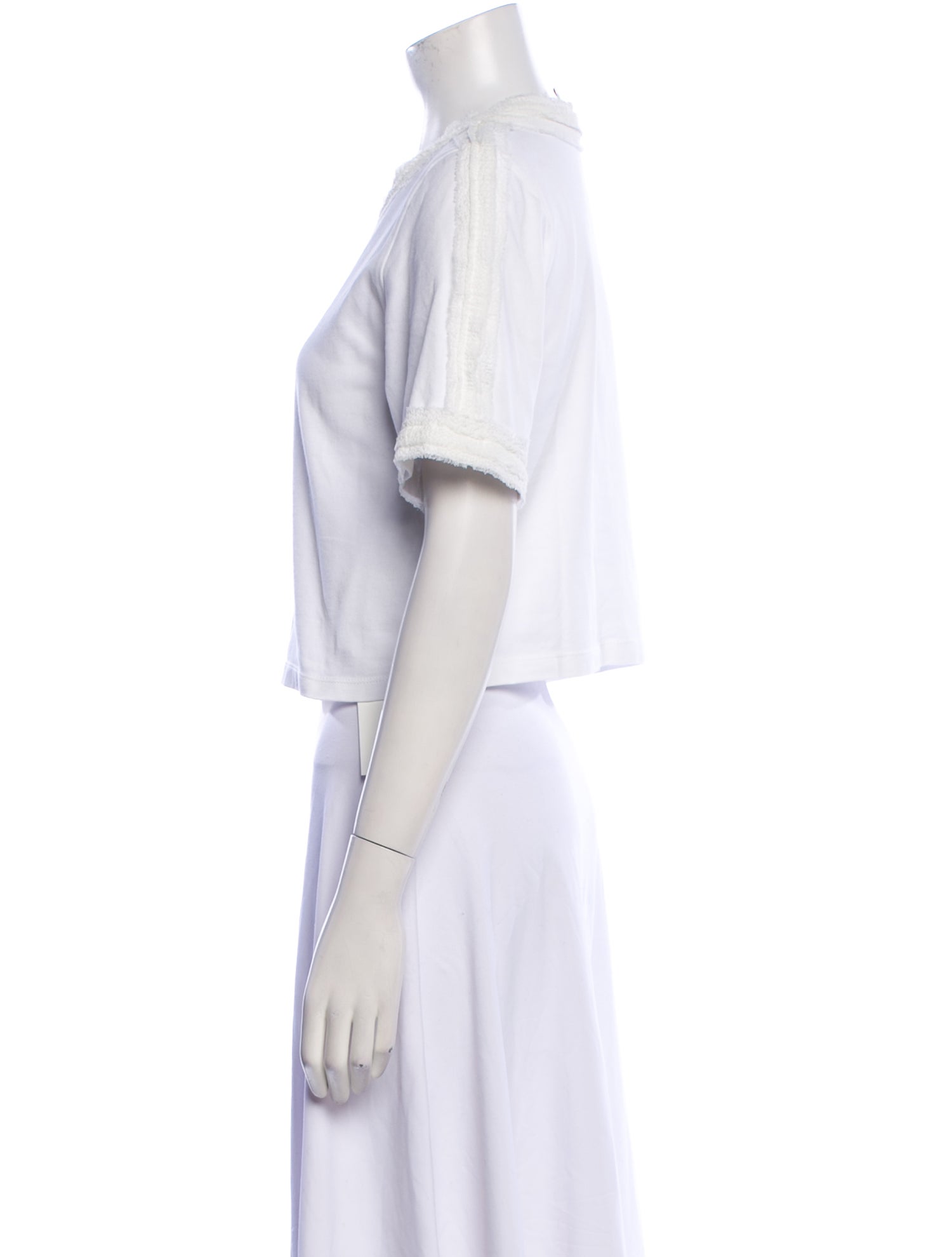 3.1 Phillip Lim Crew Neck Short Sleeve Crop Top