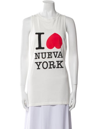 3.1 Phillip Lim Graphic Print Crew Neck Top