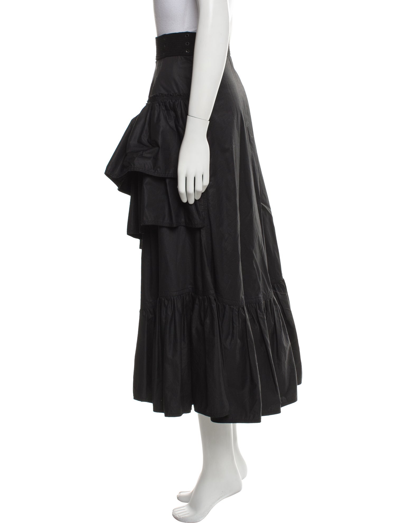 3.1 Phillip Lim Ruffle Embellishment Midi Length Skirt