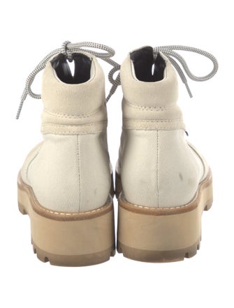 3.1 Phillip Lim Suede Colorblock Pattern Lace-Up Boots