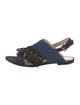 3.1 Phillip Lim Suede Fringe Trim Accent Slingback Sandals