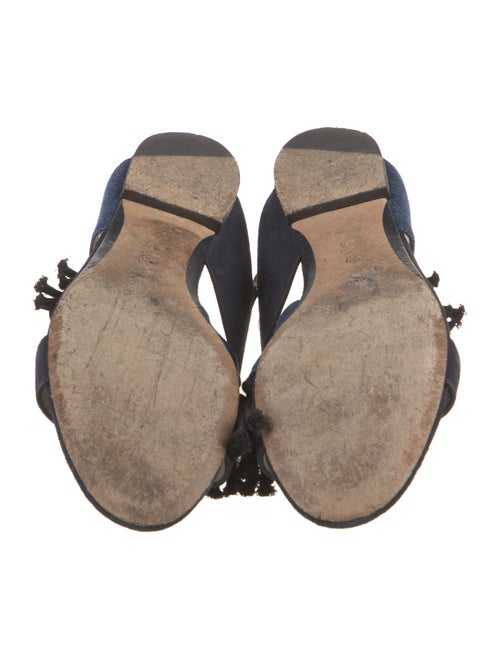 3.1 Phillip Lim Suede Fringe Trim Accent Slingback Sandals