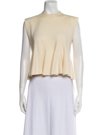 3.1 Phillip Lim Wool Mock Neck Crop Top