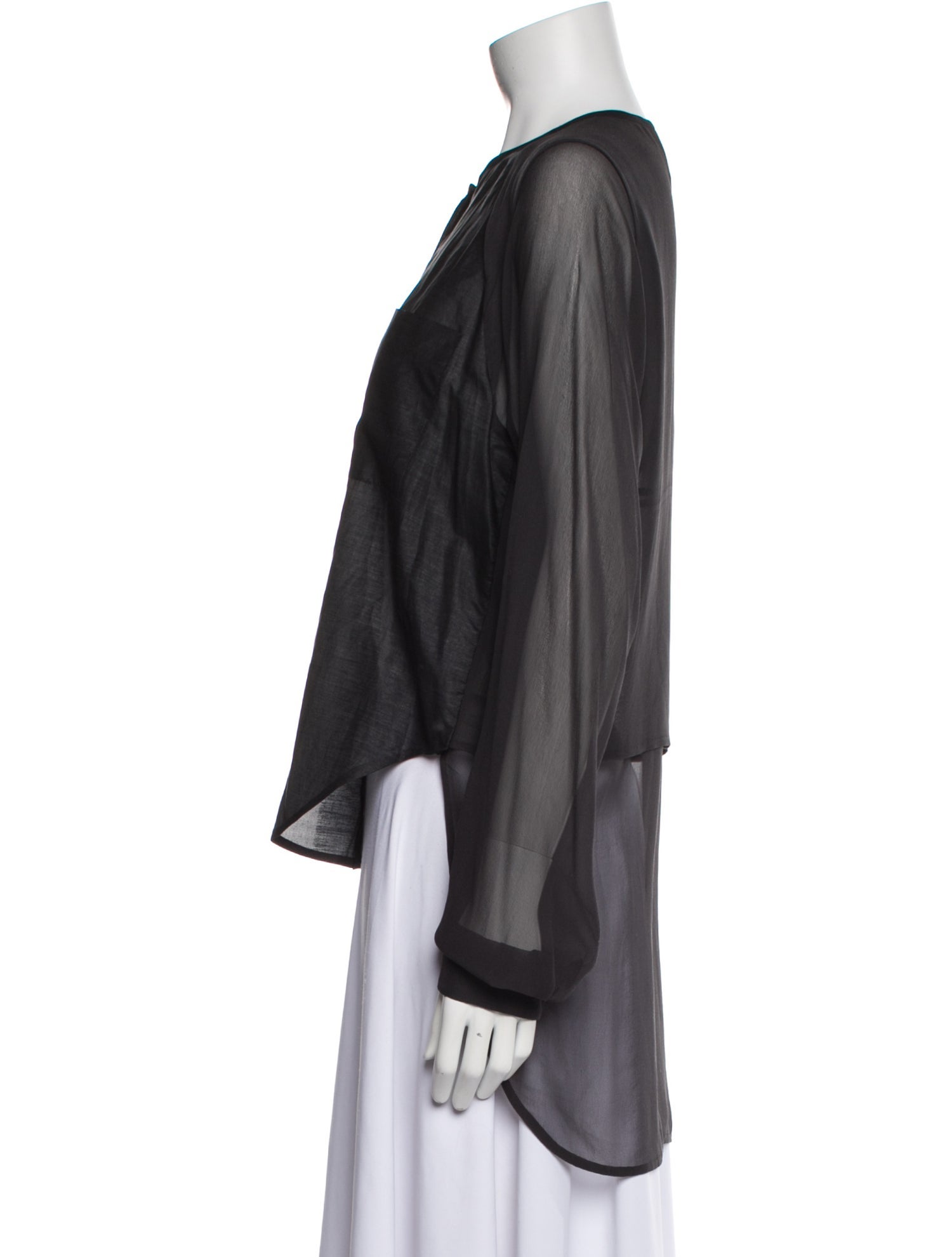 3.1 Phillip Lim Crew Neck Long Sleeve Blouse