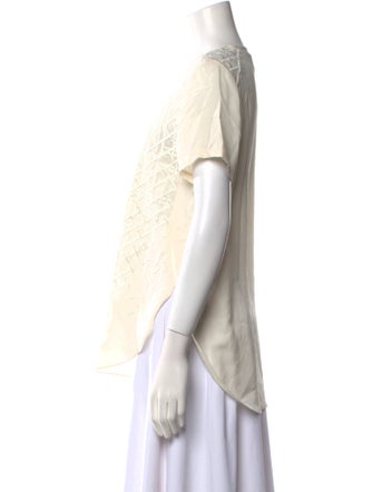 3.1 Phillip Lim Silk Scoop Neck T-Shirt