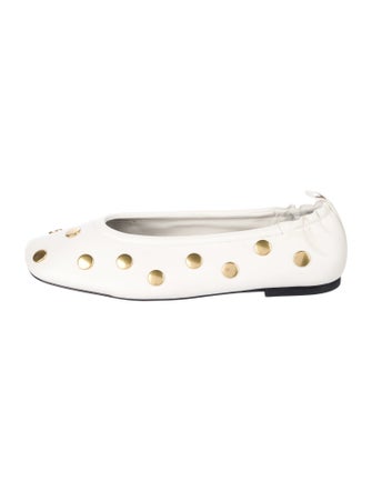3.1 Phillip Lim Leather Studded Accents Ballet Flats