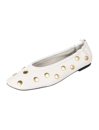 3.1 Phillip Lim Leather Studded Accents Ballet Flats