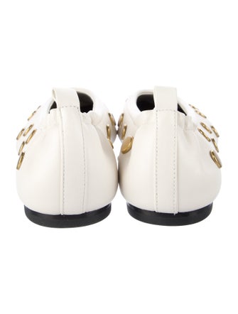 3.1 Phillip Lim Leather Studded Accents Ballet Flats