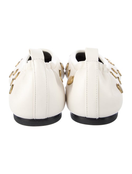 3.1 Phillip Lim Leather Studded Accents Ballet Flats