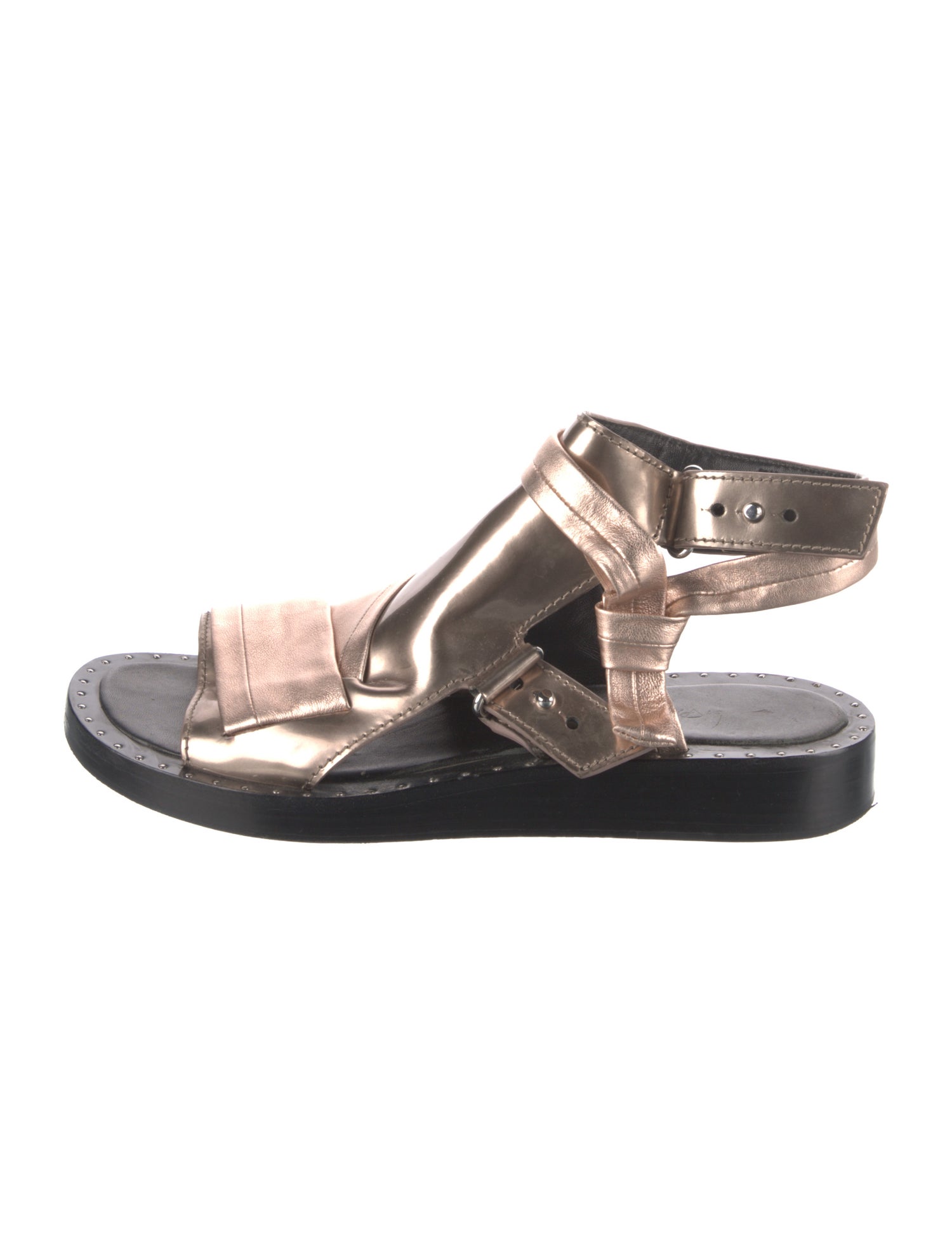 3.1 Phillip Lim Patent Leather Studded Accents Gladiator Sandals