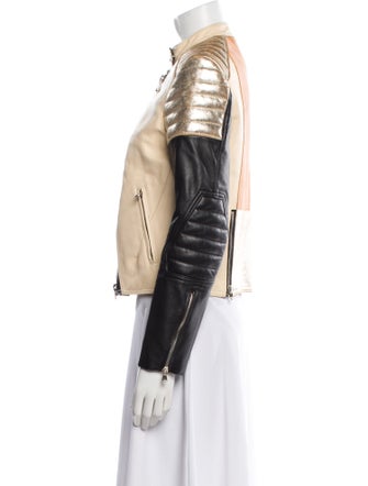 3.1 Phillip Lim Leather Printed Biker Jacket