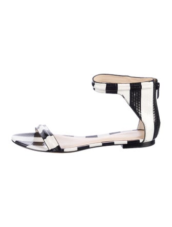 3.1 Phillip Lim Patent Leather Printed Gladiator Sandals