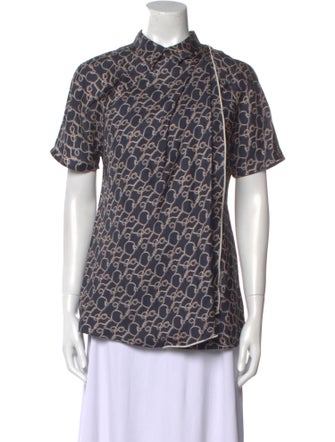 3.1 Phillip Lim Printed Mock Neck Blouse