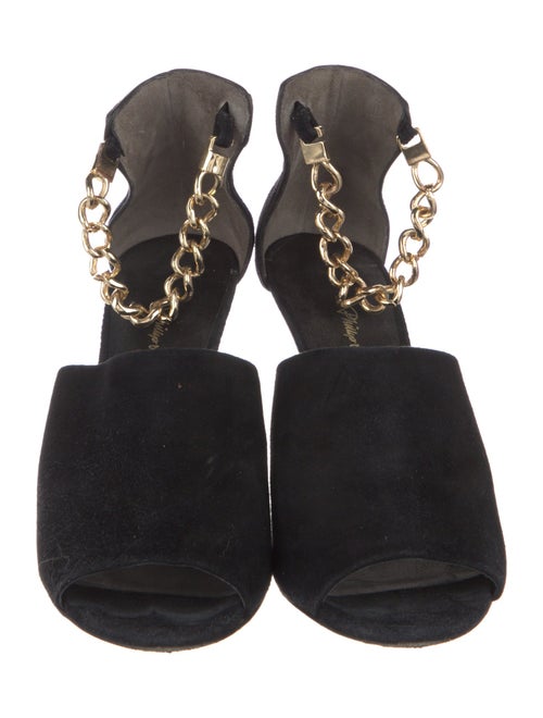3.1 Phillip Lim Suede Chain-Link Accents D'Orsay Pumps