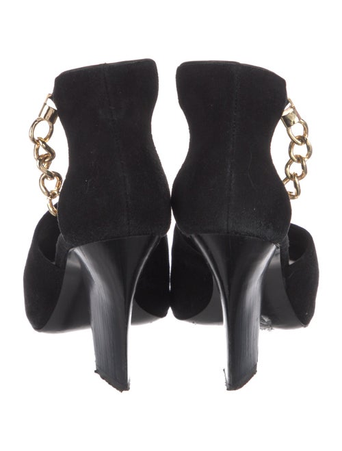 3.1 Phillip Lim Suede Chain-Link Accents D'Orsay Pumps