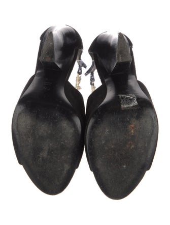 3.1 Phillip Lim Suede Chain-Link Accents D'Orsay Pumps