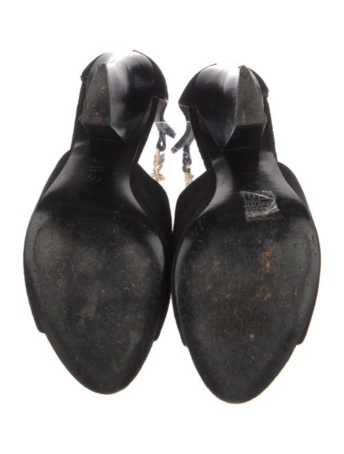 3.1 Phillip Lim Suede Chain-Link Accents D'Orsay Pumps