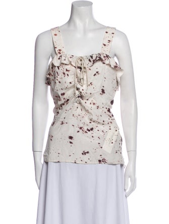 3.1 Phillip Lim Silk Floral Print Top