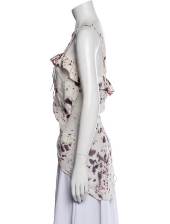 3.1 Phillip Lim Silk Floral Print Top