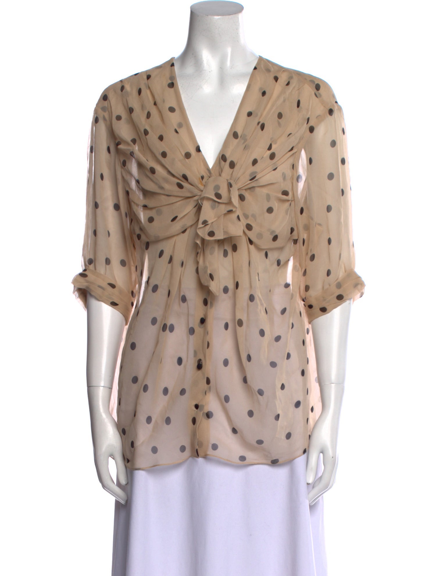 3.1 Phillip Lim Silk Polka Dot Print Blouse