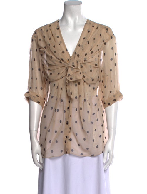 3.1 Phillip Lim Silk Polka Dot Print Blouse