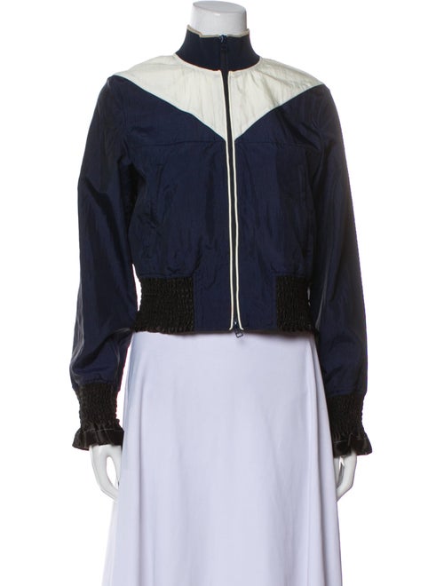 3.1 Phillip Lim Nylon Colorblock Pattern Bomber Jacket