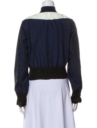 3.1 Phillip Lim Nylon Colorblock Pattern Bomber Jacket