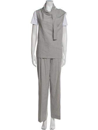 3.1 Phillip Lim Virgin Wool Pleated Accents Pant Set