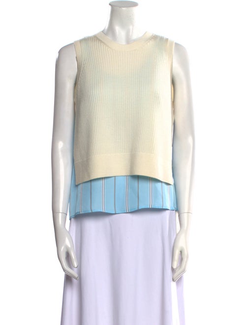 3.1 Phillip Lim Colorblock Pattern Crew Neck Top