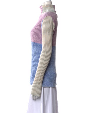 3.1 Phillip Lim Colorblock Pattern Turtleneck Sweater