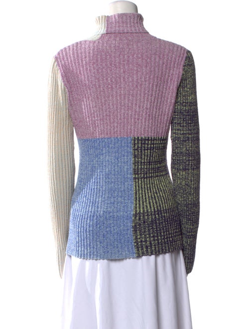 3.1 Phillip Lim Colorblock Pattern Turtleneck Sweater
