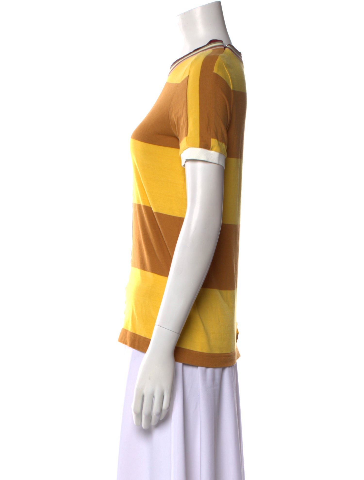 3.1 Phillip Lim Silk Striped T-Shirt