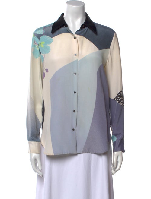3.1 Phillip Lim Silk Printed Button-Up Top